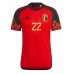 België Charles De Ketelaere #22 Voetbalkleding Thuisshirt WK 2022 Korte Mouwen